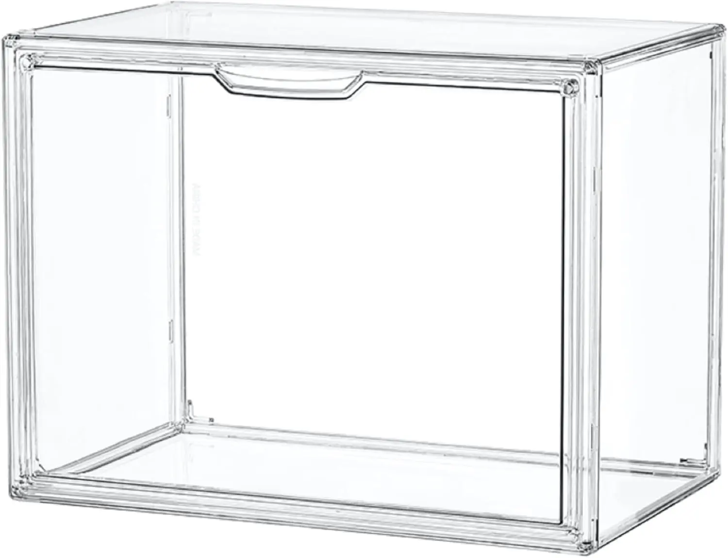 Clear Acrylic Display Case, Stackable Plastic Storage Bins, X-Large