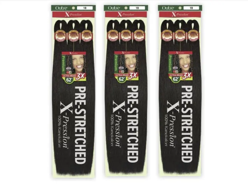 X-Pression Pre-Stretched Braid 62" X3 (3 PACK)
