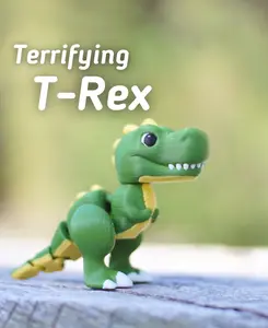 Articulated T-Rex Flexi Dinosaur Toy | 3D Printed Poseable Dino | Sensory Fidget Toy | Gift for Dino Lovers