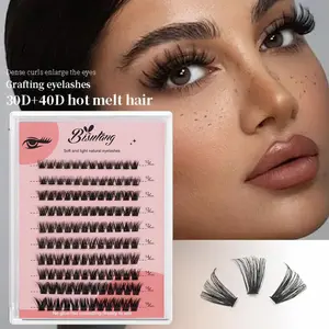 BISUTANG  Natural Wispy DIY Eyelash Clusters Set Effortless No-Glue False Eyelashes, Waterproof & Reusable, Soft & Comfortable, Natural Appearance, Long-Lasting, No Irritation, Quick & Easy