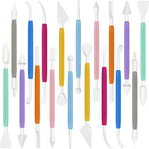 Clay Tools 18 count Air Dry Clay Double-Ended Tool Kit Plastic Clay Sculpting Tools Set for DIY Pottery, Modeling Molding Polymer Clay