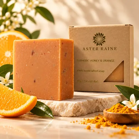 Turmeric Honey and Orange Soap For Even Skin Tone Daily Body Care