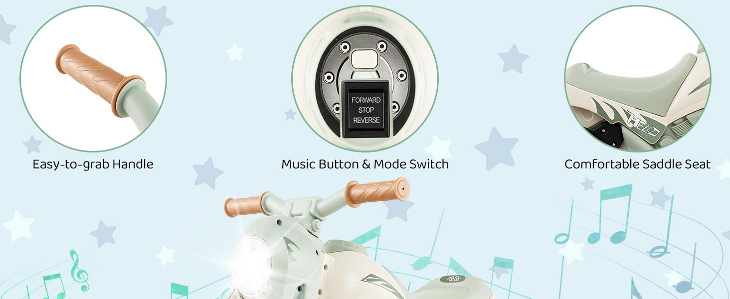 Costzon Electric Bubble Car, 6V Battery Powered 3 Wheel Motorcycle with Bubble Maker, Music, LED Headlight, Forward & Backward, Christmas Festival Gift Black Friday Cyber Monday