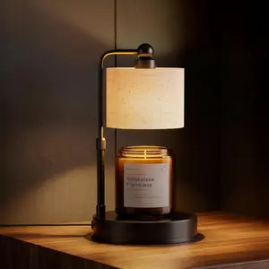Modern Candle Warmer Lamp with Timer, Height Adjustable & Dimmable, Includes 2 Bulbs, Perfect Birthday Housewarming Gift for Women Mom