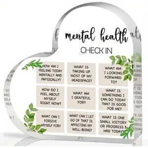 Psychotherapy Office Art Decor, Acrylic Heart Painting for Therapists & Counselors, Inspirational Wall Art for Counseling Offices