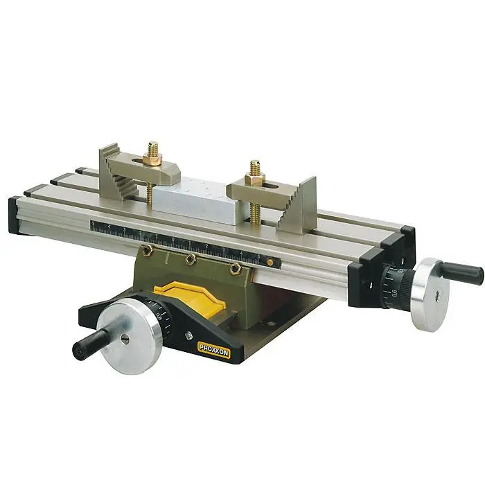 Proxxon MICRO Compound Table KT 70 — 200×70mm, X/Y Travel, 3 T-Slots, Clamps Included (No. 27100)