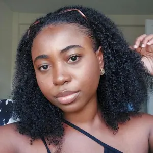 HerGivenHair 3B-3C Curly 3 in 1 Half Wig Versatile Cap Drawstring Ponytail Half Wig For Natural Hair Black Girls