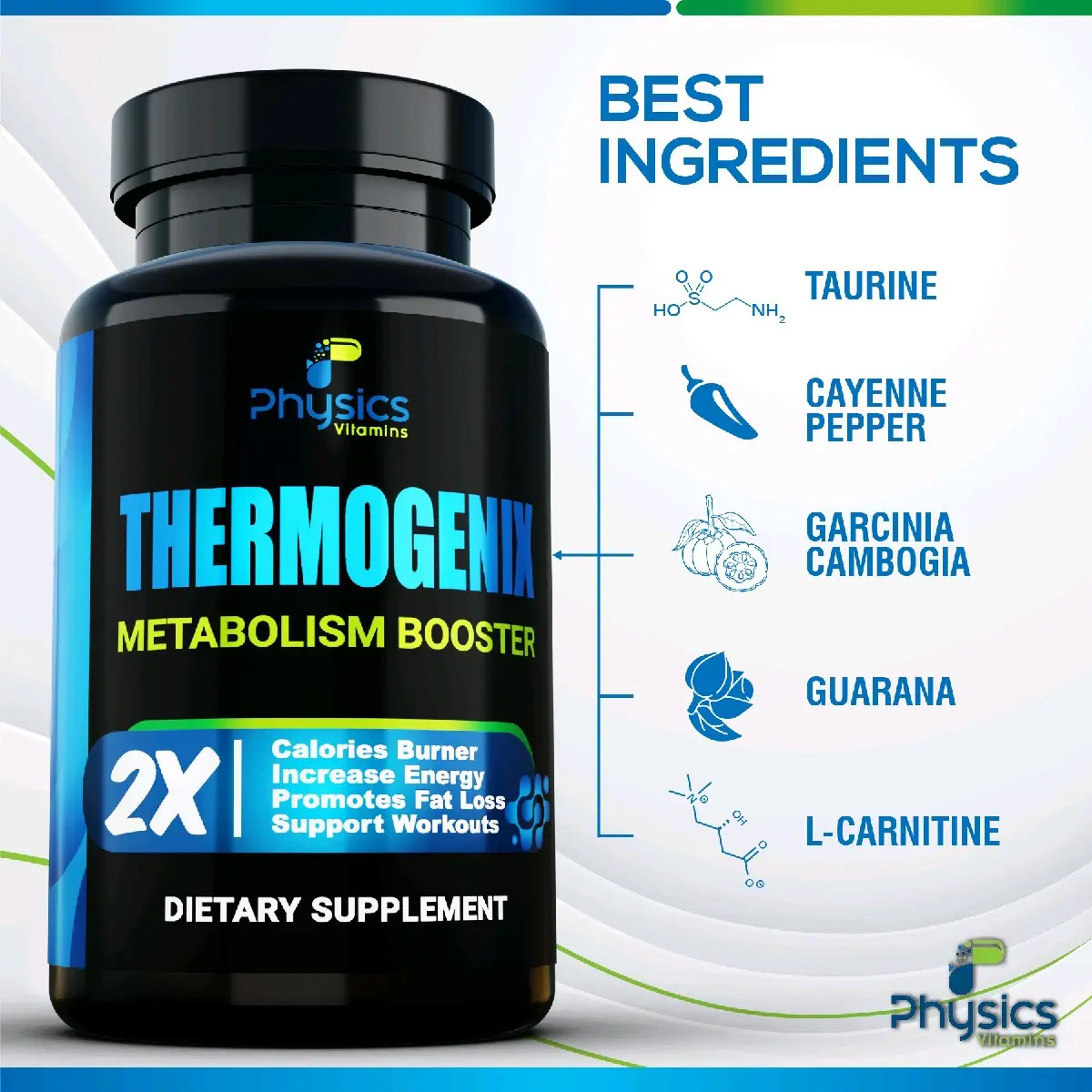Thermogenix Physics Vitamins  Fitness Dietary Supplement