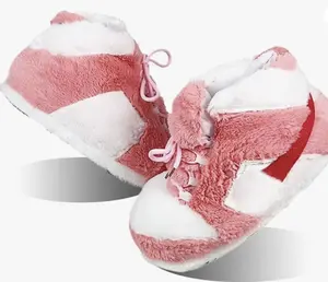 Fluffy Plush Sneaker Slippers – Trendy Furry Soft House Shoes, Anti-Slip Unisex Indoor Outdoor Slides, One Size Fits Most