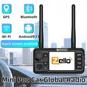 Android 9.11 system touch screen car intercom equipped with Zello system, Bluetooth Wi Fi, GPS, suitable for global automotive, self driving travel, fleet transportation scheduling wireless car station intercom