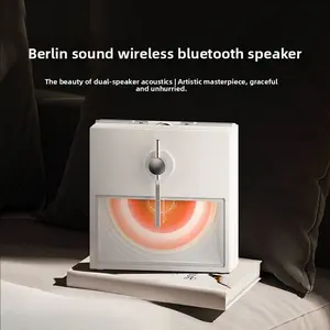 Black vinyl record Bluetooth speaker, desktop retro style atmospheric small night light speaker, mini portable subwoofer speaker