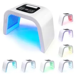 Us Plug Home Facial Mask Machine, Seven Color Pdt LED Light Therapy Heating Instrument, Face & Body Mask Applicator, Facial Care Instrument, New Condition