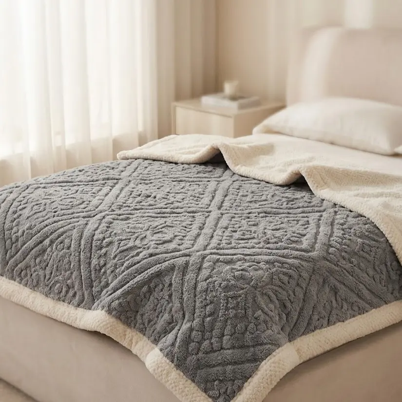 Aganear Fleece Throw Blanket for Couch,Fall Boho Blankets,79"x91" Grey | Lightweight Fuzzy Throw,Warm Gift for Women,Christmas,Housewarming,Soft Aesthetic Home Decor for Bedroom Sofa,All-Season Use sohochic