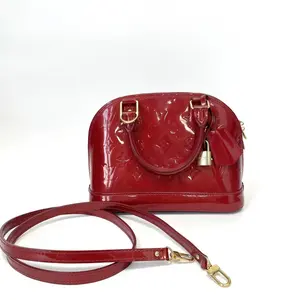 Pre-owned Louis Vuitton Alma BB Monogram Vernis Cherry Red Patent Leather 23.5cm 2013 N22419903