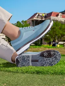 Men's Waterproof Golf Shoes, Professional Cleat Golf Sports Shoes, Lightweight Outdoor Comfortable Training Shoes, Durable Design for Golf Enthusiasts