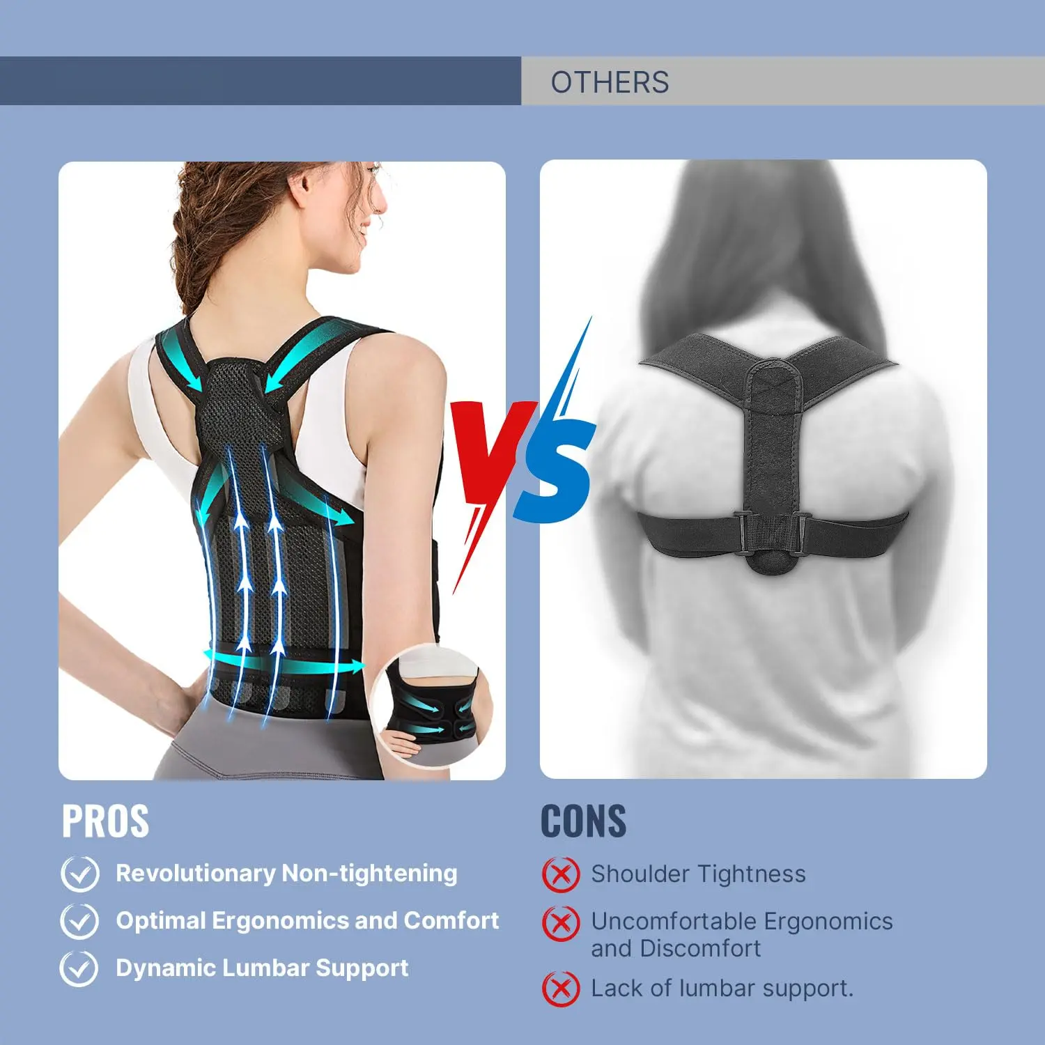 Back Brace Posture Corrector for Women and Men, Shoulder Straightener, Adjustable Full Back Support, Upper and Lower Back Pain Relief - Scoliosis, Hunchback, Hump, Thoracic, Spine Corrector Healthcare Tool Beige