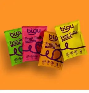 Bigu Fruit Rolls 4-Pack – Natural Vegan Snack Variety for Kids & Adults