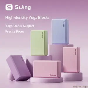 Wall Pilates Yoga Blocks (2-Pack) - High Density EVA Foam Blocks for Stability, Support & Stretching - Odorless & Non-Slip Morandi Colors