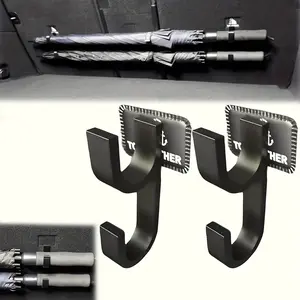 2 Car Umbrella Hooks, Universal Trunk Hooks, Storage Hooks, Suitable for Storing Umbrellas, Towels, Fishing Rods, Camping Equipment, No Need to Drill, Stable Installation, Suitable for Most Models