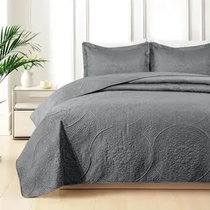 Lightweight Quilted Bedspreads Twin/Queen/King - 3 Piece Set with 2 Pillow Shams - Soft Bedding for All Seasons - Premium Quality - Ultra-soft & Durable - Perfect for Gifting