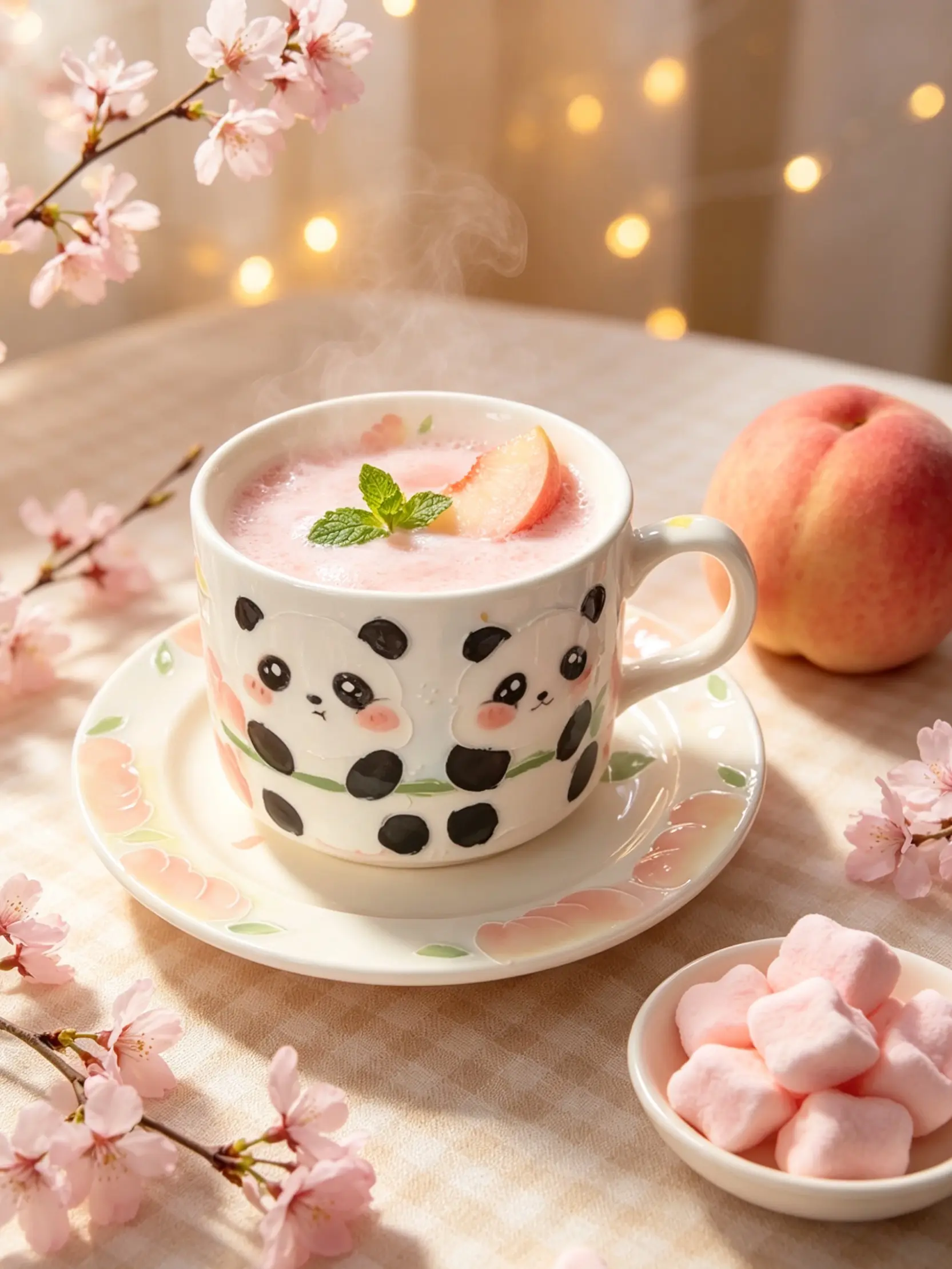 Handmade Jingdezhen Floral Ceramic Cup, Panda-Design Vessel for Coffee & Tea (DIY Pottery & Ceramics Hobby Accessory), Saucer