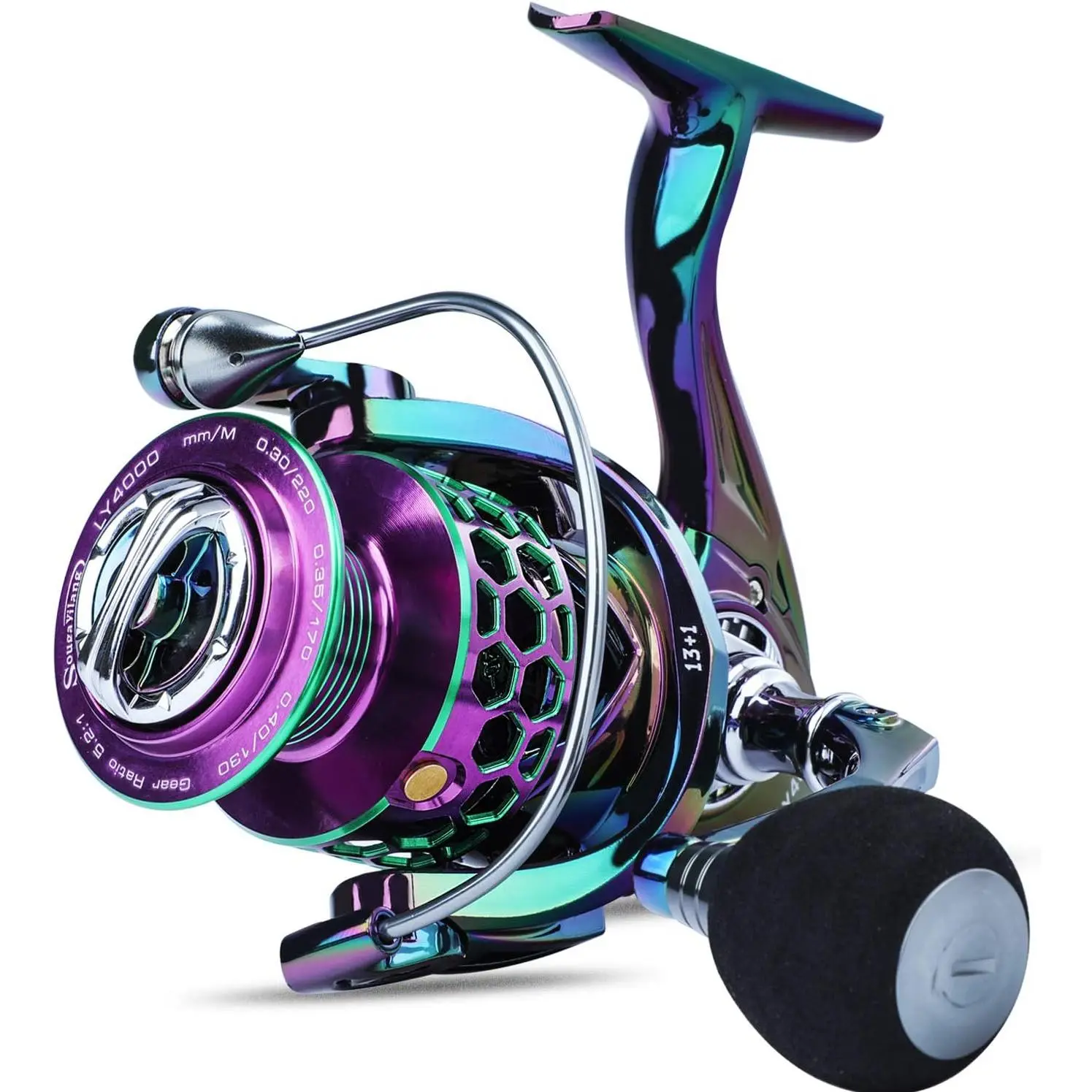 Colorful Fishing Reel 13 +1 BB Light Weight Ultra Smooth Spinning Reels, with CNC Line Management Graphite Frame, for Freshwater - TikTok Shop Colorful Fishing Reel 13 +1 BB Light Weight Ultra Smooth Spinning Reels, with CNC Line Management Graphite Frame, for Freshwater - TikTok Shop