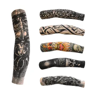 6 Pcs Tattoo Compression Sleeve, Arm Sleeves Tattoo, Tatto Sleeve Covers, Temporary Tattoo Sleeves, Sunscreen Sleeves,Unisex Stretchable