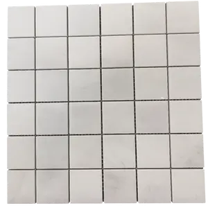 2X2 Oriental White Square Marble Backsplash Mosaic Floor & Wall Tiles (12x12 inch) DP6015