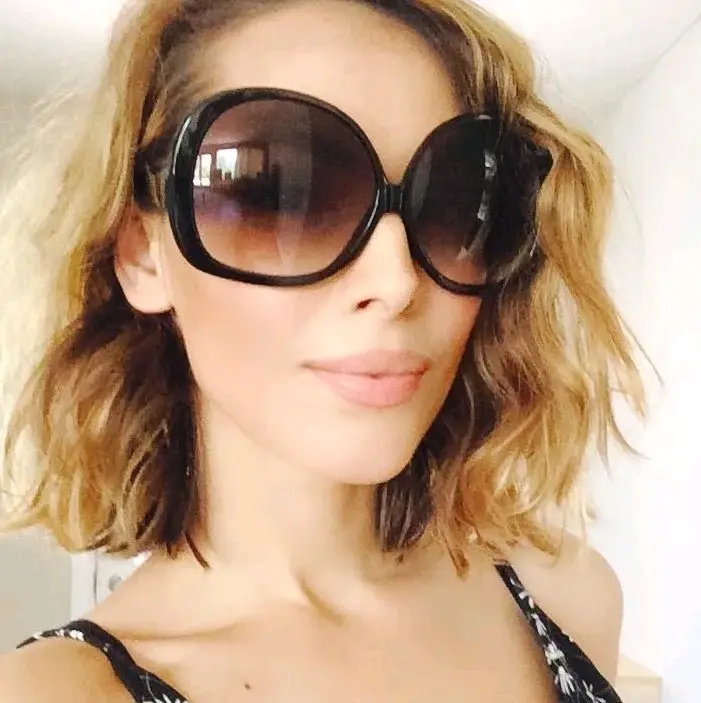 Super OVERSIZED XXL Very Large Round Dark Sunglasses Women SHADZ BIG LORENA
