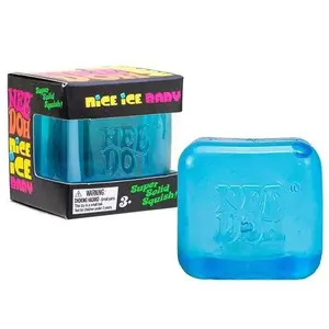 NeeDoh Nice Cube - Satisfying Cube Squeeze Toy - Soft Squeeze Toy in Assorted Colors - Fun for Ages 3 and Up Soft Squishy Sensory Cuddle Box
