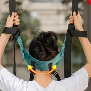 Double care cervical stretch belt adjustable traction device home office gym travel suitable for relieving neck soreness stiffness utility tool