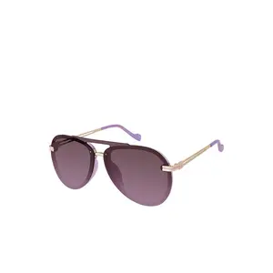 Metal Aviator Sunglasses in Light Purple