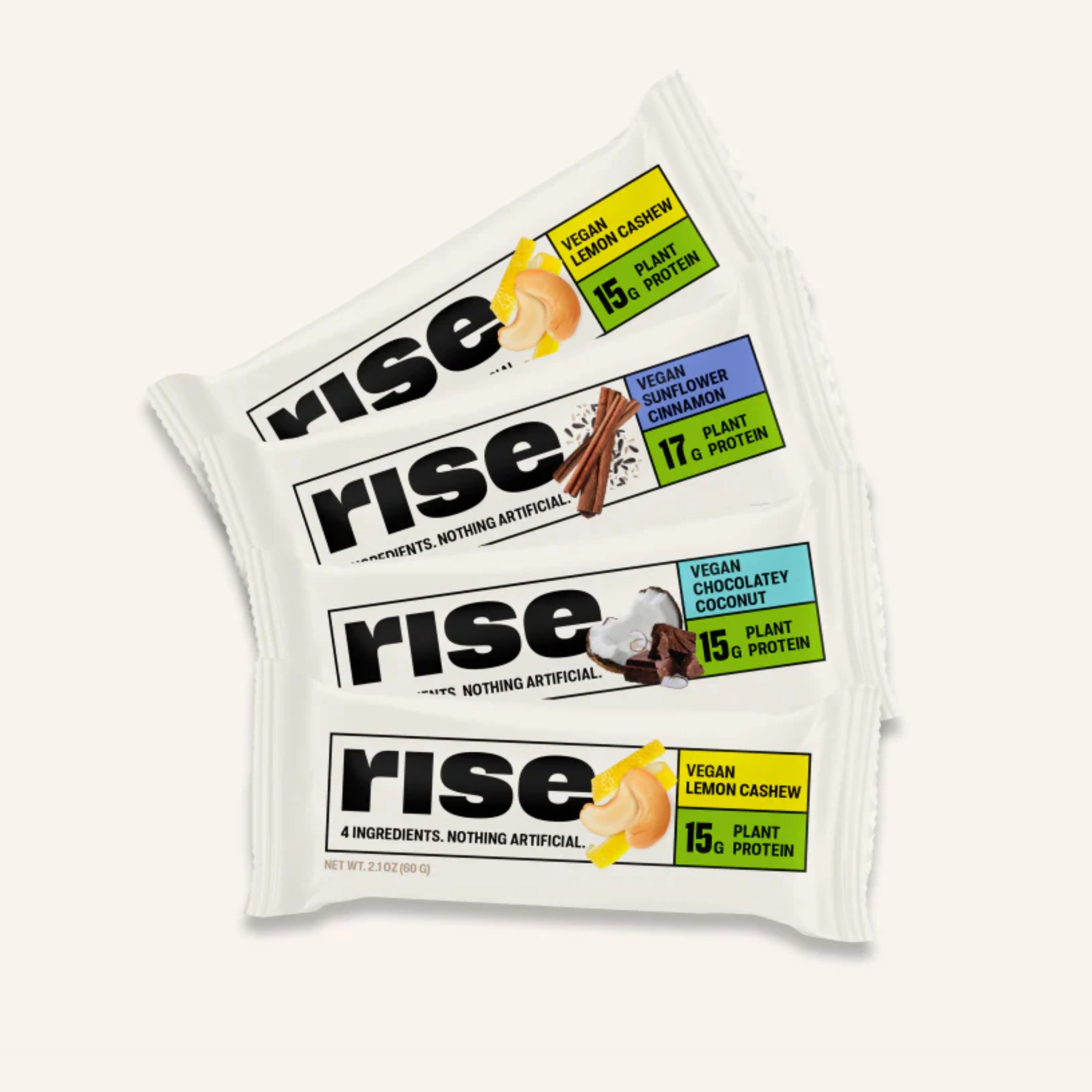 Rise Vegan Protein Bar Trial Size Sample 4 Pack