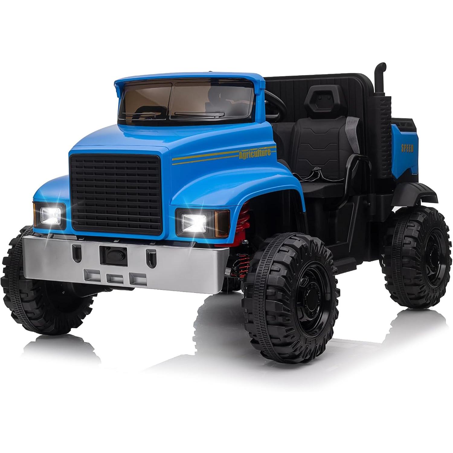 Ride On Car for Kids Baby Car with Remote Control Electric UTV Vehicles with Dump Bed, 24V Kids Electric Car, 4WD Power 4x200W Motors,4xSpring Suspens