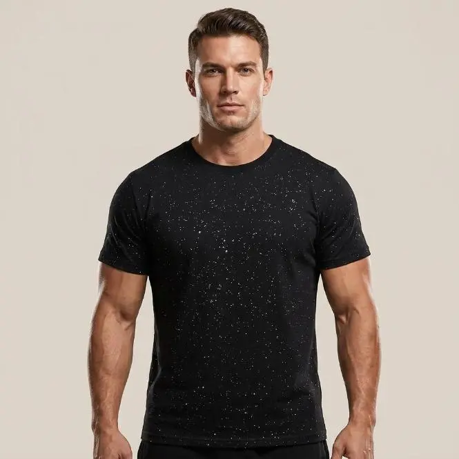 Men's Oversized Unisex Vintage Heavyweight Starry Sparkly Retro American Streetwear T-Shirt Menswear Top   casual streetwear short sleeve top