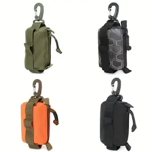 1pc Tactical EDC Keychain Pouch - Compact Nylon Waist Bag for Keys, Coins, ID Cards | Durable Zipper Mini Waist Bag for Outdoor, Cycling and Daily Use