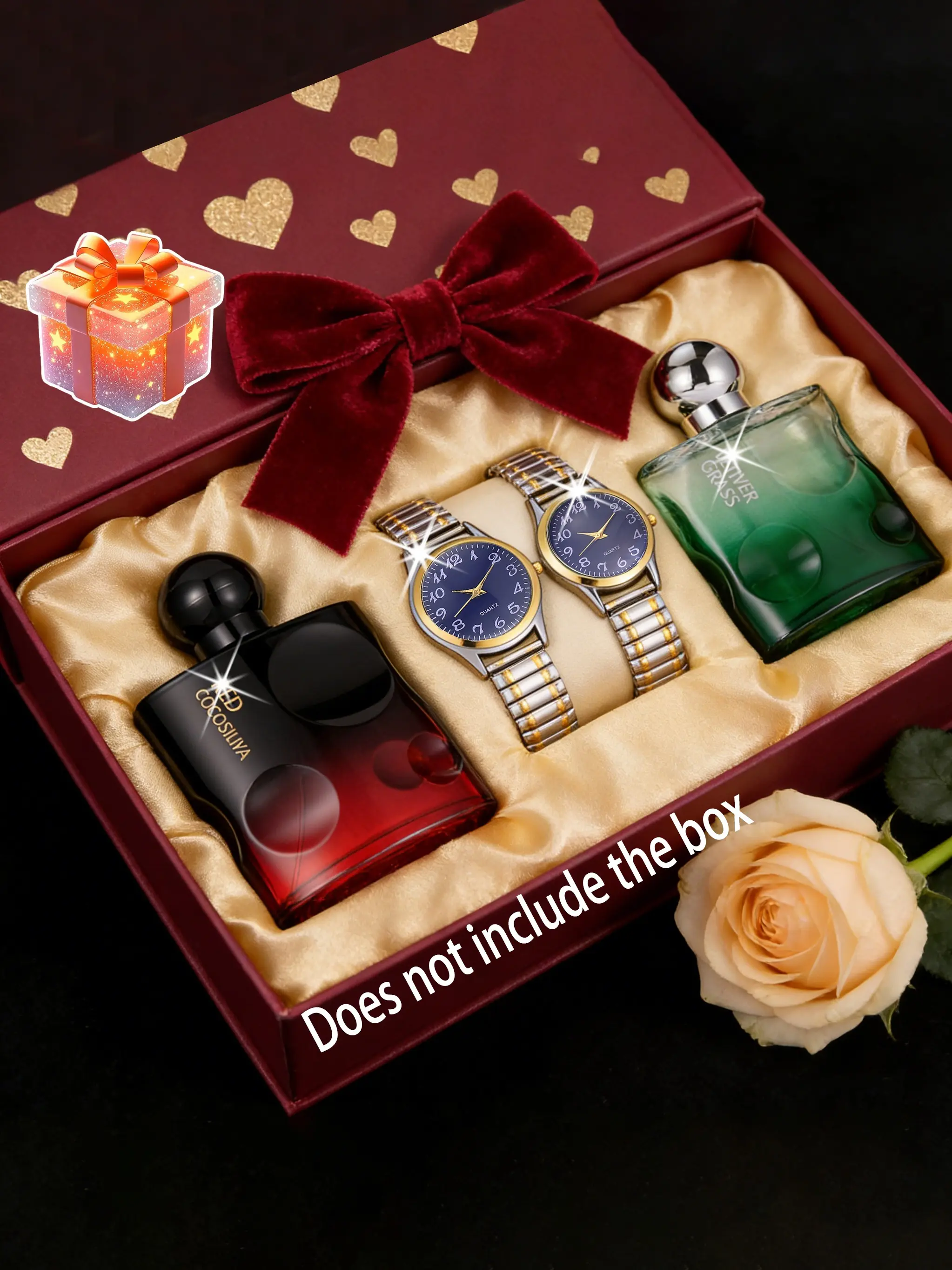 4pcs Stylish Romantic Couple Wrist Watch Set with Elegant Design, Perfect Gift for Him with All-Season Quartz Movement, Quartz Watches, Analog Quartz Watch, Wristwatch, Fashion Watches