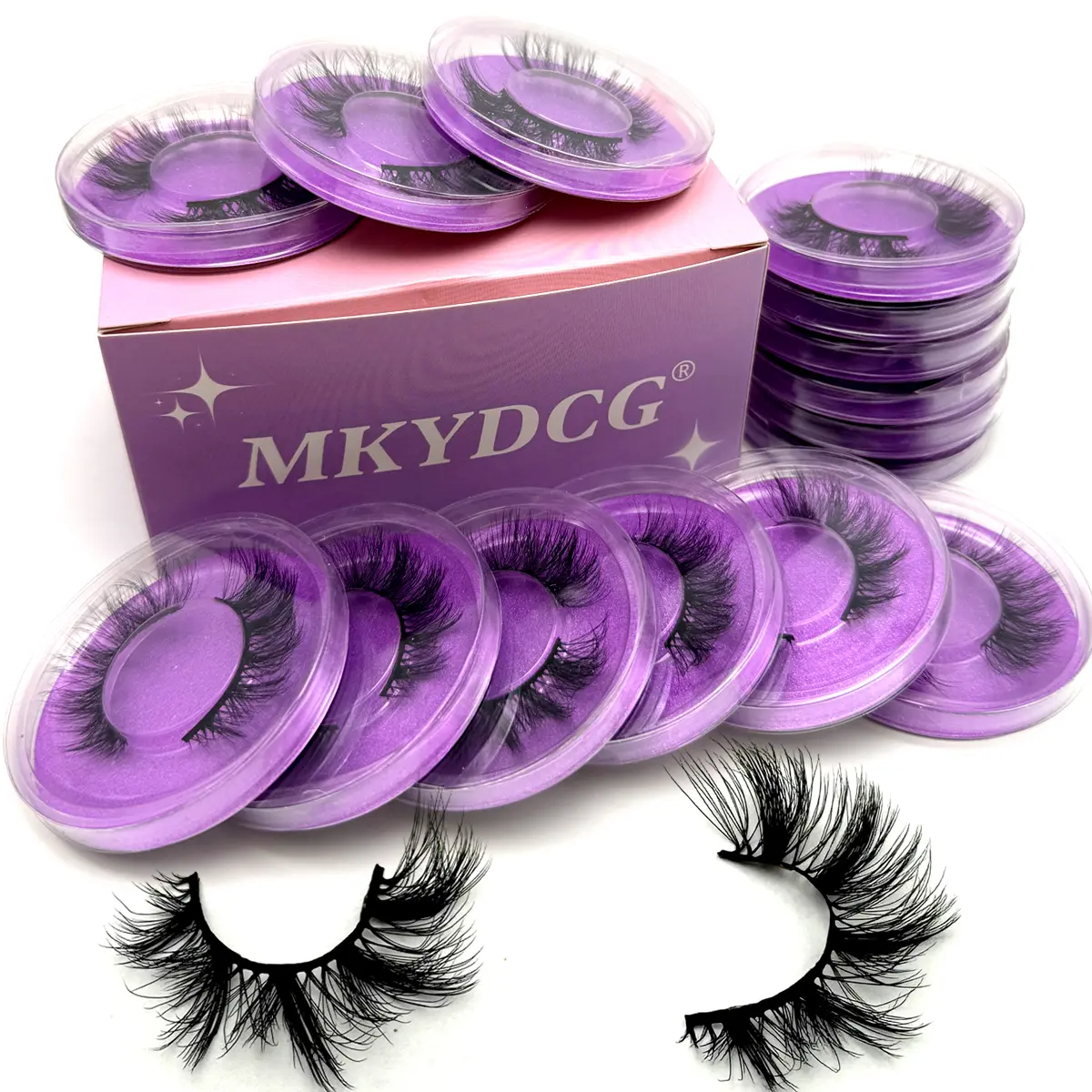 New Cosmetic 3D Faux D-Curl Soft Fluffy Thick False Eyelashes, 16 Pairs Mixed 3 Styles for Bulk Wholesale Purchase, Natural Makeup Lashes