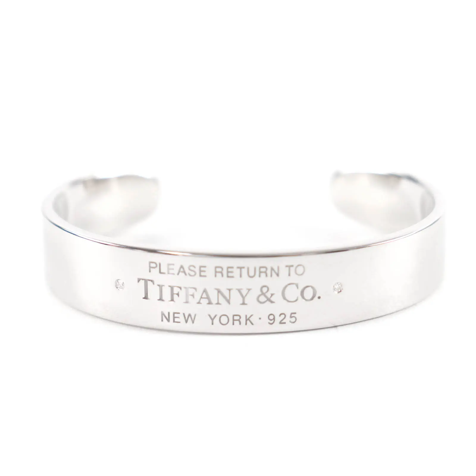 Pre-owned Tiffany & Co. Sterling Silver 925 (Ag925) Small Leather Goods Tiffany&Co. Return to Tiffany AG925 Bangle Size 17