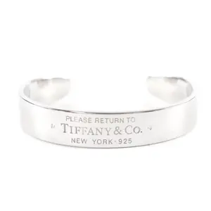 Pre-owned Tiffany & Co. Sterling Silver 925 (Ag925) Small Leather Goods Tiffany&Co. Return to Tiffany AG925 Bangle Size 17