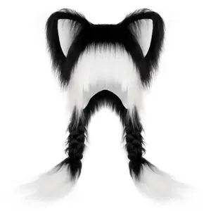 Cute animal ear plush hat + earmuffs, a must-have for keeping warm in autumn and winter, a great gift for Halloween and holiday parties, COS cute women's gift