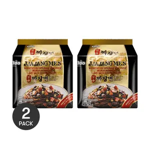 2Packs PALDO Korean Jjajangmen Noodles with Black Bean Sauce - Instant, 4 Packs* 7.05oz/Pack
