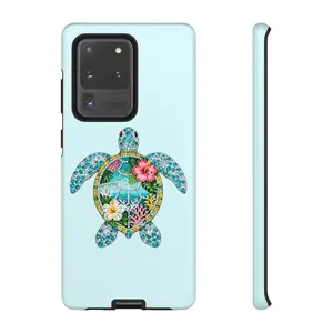 Floral Sea Turtle phone case | Tough Cases