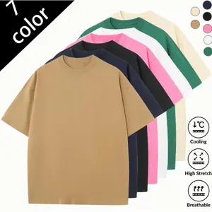 2026 Summer Combed Tight Siro High-Quality Fabric Soft to the Touch Skin-Friendly Comfortable Drop Shoulder Design Premium Pure Cotton Hot-Selling Short Sleeve