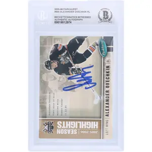 Alexander Ovechkin Washington Capitals Autographed 2005-06 Upper Deck Parkhurst Season Highlights #600 Beckett Fanatics Witnessed Authenticated Rookie Card - Fanatics Authentic Certified