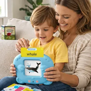 Talking Flash Cards for Toddlers 1-6, Montessori Learning Toy with 224 Sight Words, Screen-Free Pocket Speech Therapy Toy, Educational Flashcards for Preschool, Autism Sensory Learning Device, Birthday Gift for Boys Girls, English Vocabulary Trainer