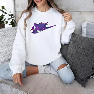 Pokémon Gengar Matching Sweatshirt, Y2k Shirt, Anime Graphic Shirt, Manga Sweatshirt, Trending Shirt, Gift For Him PSH390