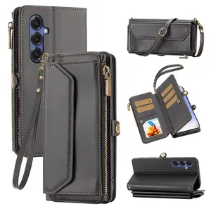Multifunctional Phone Case with Card Slot, Faux Leather Phone Protective Cover, Phone Cover Casing, Phone Accessories Compatible with Samsung A13 A14 A15 A16 S21 S22 S23 S24 Ultre, Shockproof
