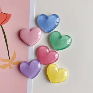 Cute Cartoon Heart Shaped Fridge Magnet, 6 Counts/set Decorative Magnet for Kitchen, Office Whiteboard, Locker & Dishwasher, Perfect Gift, Pastel, Decoration, Multicolor