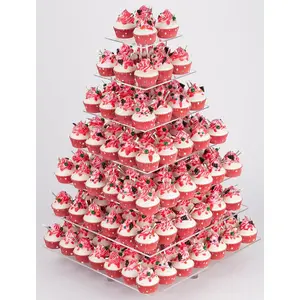 7 Tier Square  Maypole Cupcake Stand Cupcake Tower Stand,  Cupcake Holder, Display for Pastry Wedding Birthday Party